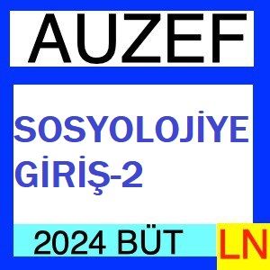 Sosyolojiye Giriş-2 2023-2024 Bütünleme Soruları