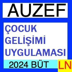 Çocuk Gelişimi Uygulaması 2023-2024 Bütünleme Soruları