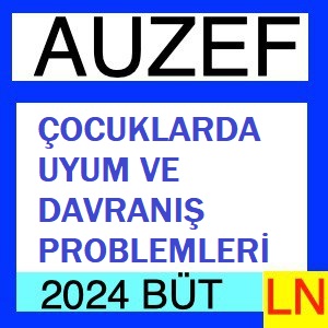 Çocuklarda Uyum ve Davranış Problemleri 2023-2024 Bütünleme Soruları