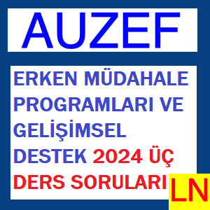 Erken Müdahale Programları ve Gelişimsel Destek 2024 Üç Ders Soruları