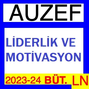 Liderlik ve Motivasyon 2023-2024 Bütünleme Soruları