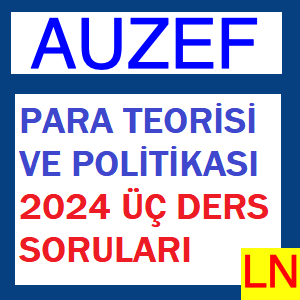 Para Teorisi ve Politikası 2024 Üç Ders Soruları