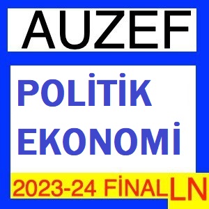 Politik Ekonomi 2023-2024 Final Soruları