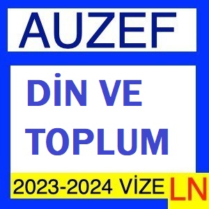 Din ve Toplum 2023-2024 Vize Soruları