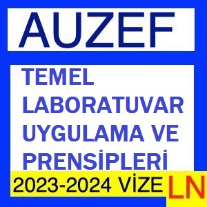 Temel Laboratuvar Uygulama ve Prensipleri 2023-2024 Vize Soruları