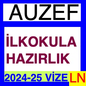 İlkokula Hazırlık 2024-2025 Vize Soruları