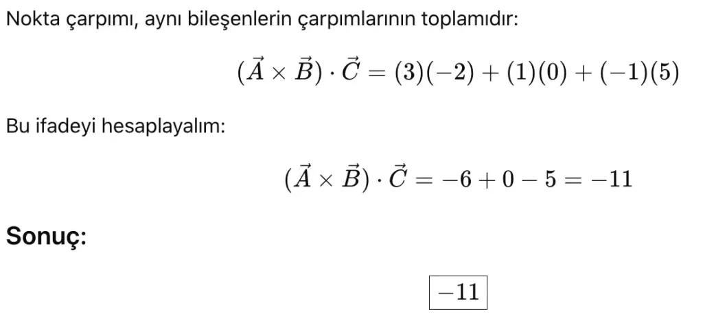 Temel Fizik Soru 3 Çözüm Sonuç