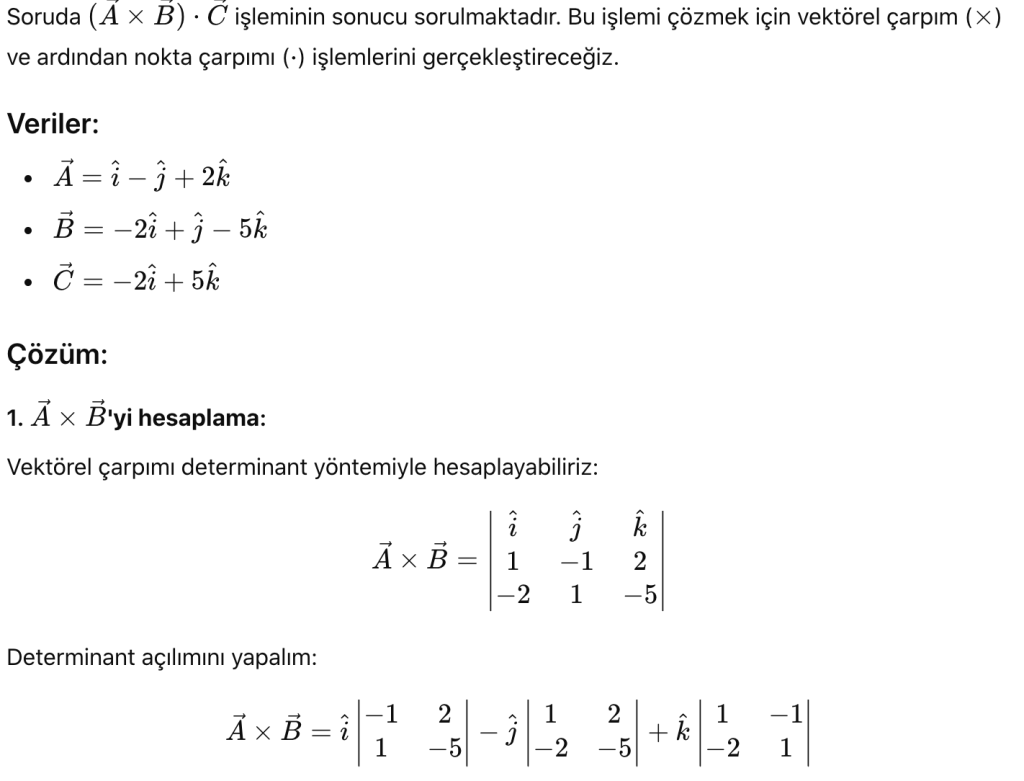 Temel Fizik Soru 3 Çözüm