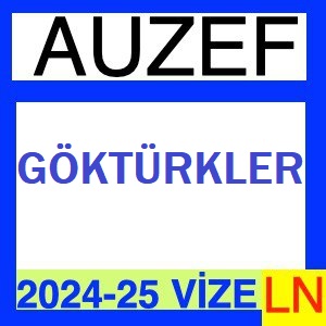 Göktürkler 2024-2025 Vize Soruları