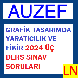 Grafik Tasarımda Yaratıcılık Ve Fikir 2024 Üç Ders Sınav Soruları