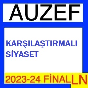 Karşılaştırmalı Siyaset 2023-2024 Final Soruları