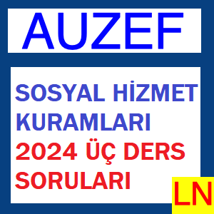 Sosyal Hizmet Kuramları 2024 Üç Ders Soruları