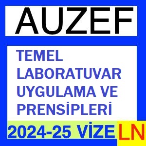 Temel Laboratuvar Uygulama ve Prensipleri 2024-2025 Vize