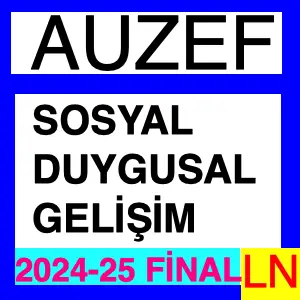 Sosyal – Duygusal Gelişim 2024-2025 Final Soruları