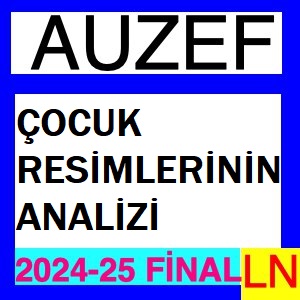 Çocuk Resimlerinin Analizi 2024-2025 Final Soruları